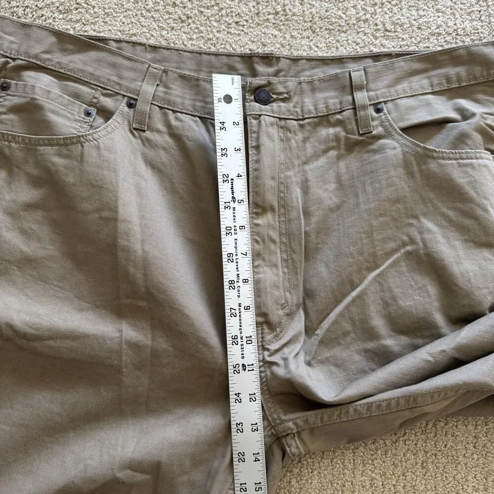 Levi's 559 Jeans Mens 44x32 Beige Relaxed Straight Zip Fly Denim 5 Pocket